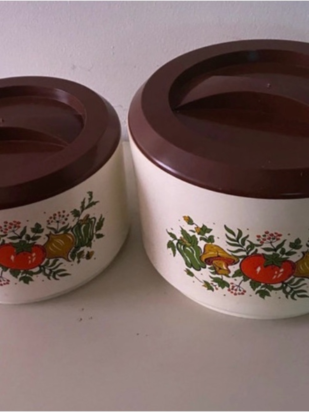 1970s Sterilite spice of life canister set